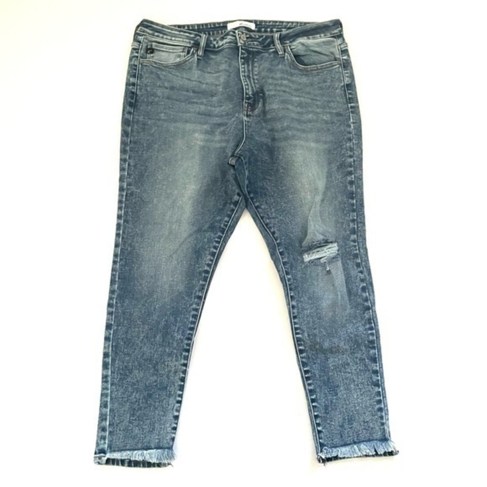 Kancan High Rise Distressed Jeans Size 3XL Raw Hem
